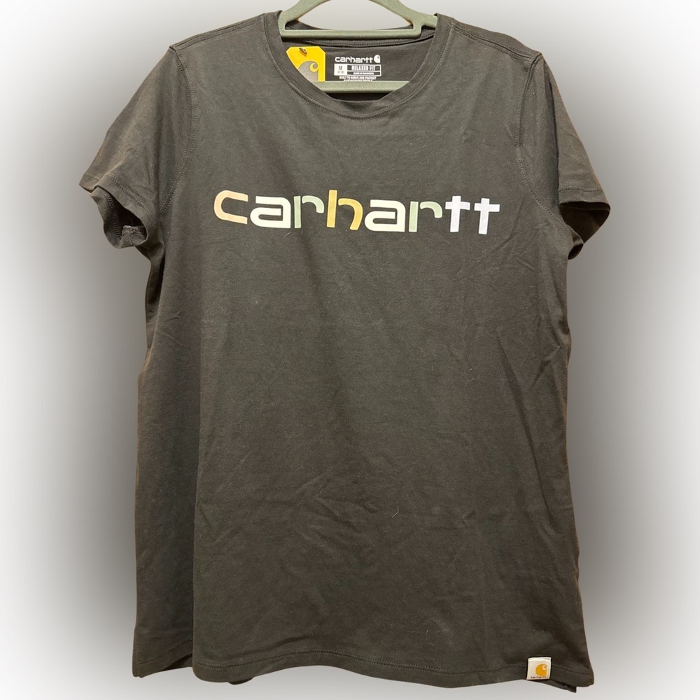 Carhartt® Women's Relaxed Fit Short Sleeve Logo T-Shirt, Black, medium